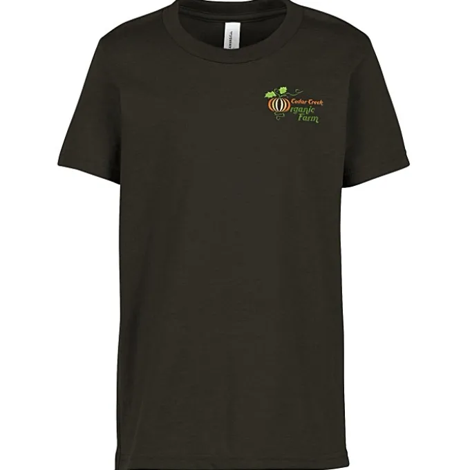 Bella+Canvas Crewneck T-Shirt - Youth - Heathers - Embroidered