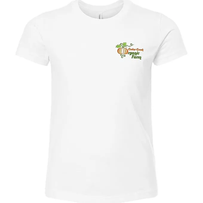 Bella+Canvas Crewneck T-Shirt - Youth - Heathers - Embroidered