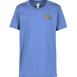 Bella+Canvas Crewneck T-Shirt - Youth - Heathers - Embroidered