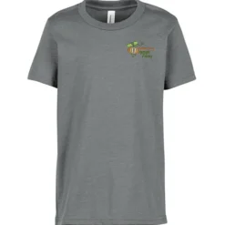 Bella+Canvas Crewneck T-Shirt - Youth - Heathers - Embroidered