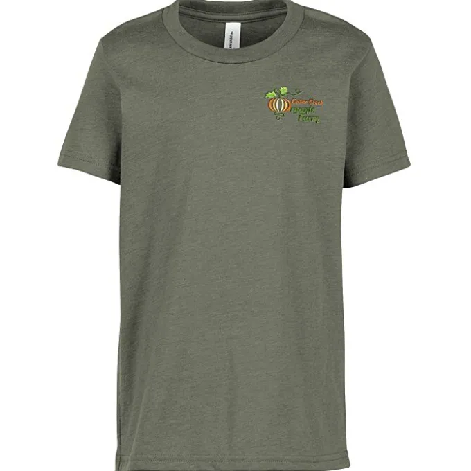 Bella+Canvas Crewneck T-Shirt - Youth - Heathers - Embroidered