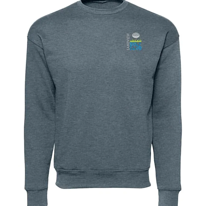 Bella+Canvas Drop Shoulder Crewneck Sweatshirt - Embroidered