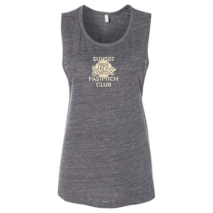 Bella+Canvas Flowy Scoop Muscle Tank - Ladies'