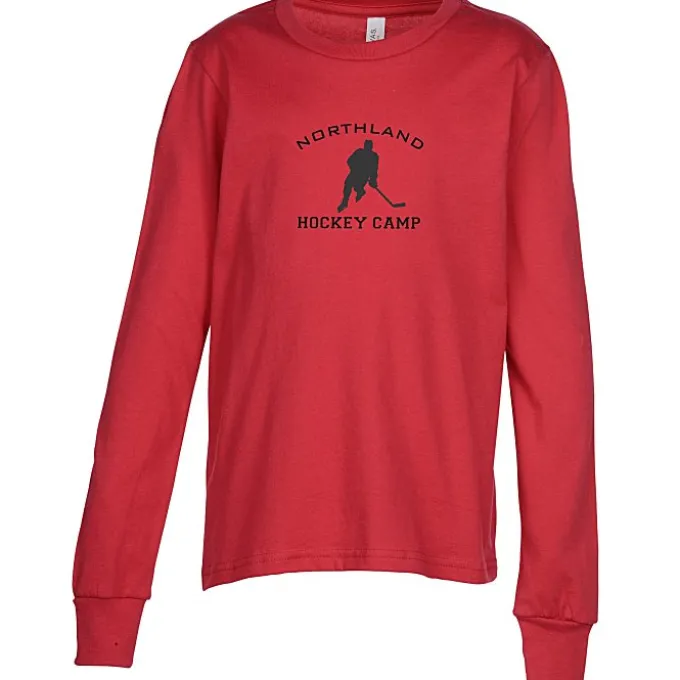 Bella+Canvas Long Sleeve Crewneck T-Shirt - Youth - Screen