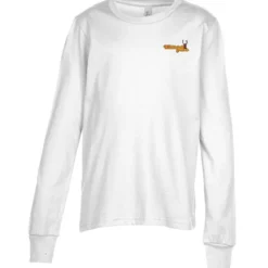Bella+Canvas Long Sleeve Crewneck T-Shirt - Youth - Embroidered