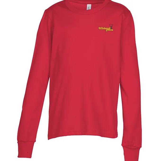 Bella+Canvas Long Sleeve Crewneck T-Shirt - Youth - Embroidered