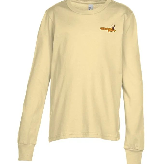 Bella+Canvas Long Sleeve Crewneck T-Shirt - Youth - Embroidered