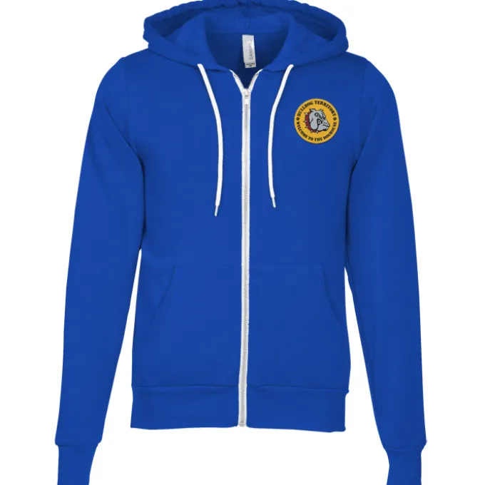 Bella+Canvas 7-oz Full-Zip Hooded Sweatshirt - Embroidered