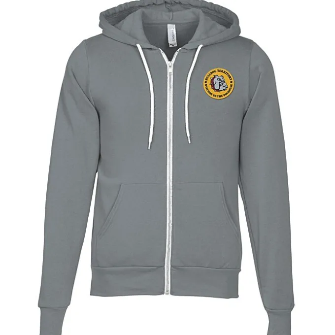 Bella+Canvas 7-oz Full-Zip Hooded Sweatshirt - Embroidered