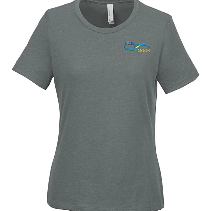 Bella+Canvas Relaxed Crewneck T-Shirt - Ladies' - Heathers - Embroidered