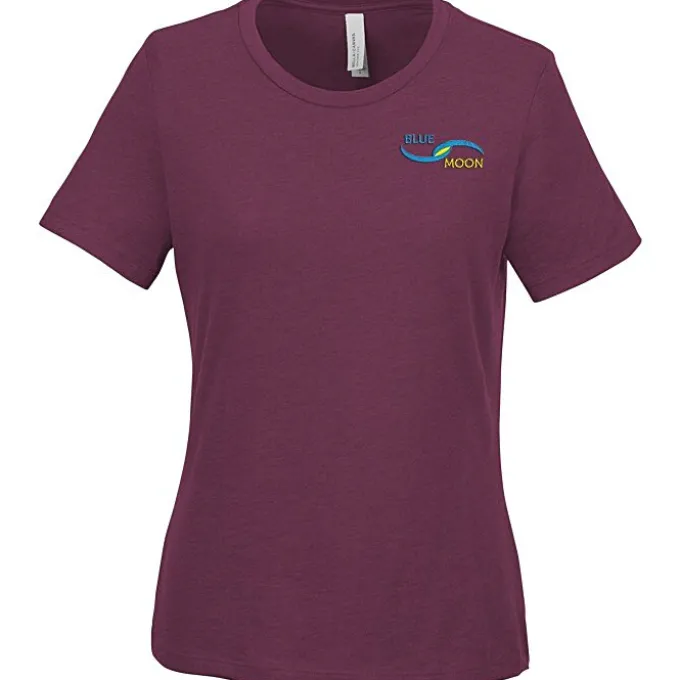 Bella+Canvas Relaxed Crewneck T-Shirt - Ladies' - Heathers - Embroidered