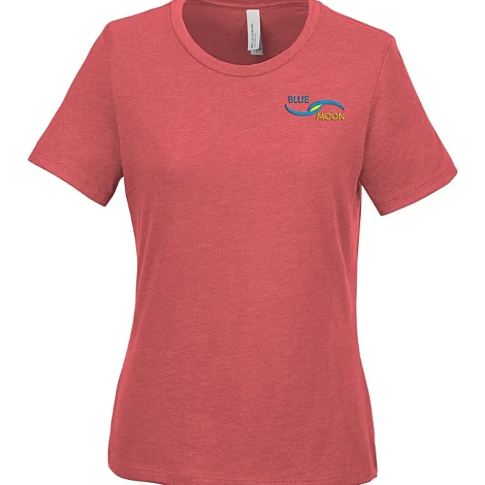 Bella+Canvas Relaxed Crewneck T-Shirt - Ladies' - Heathers - Embroidered