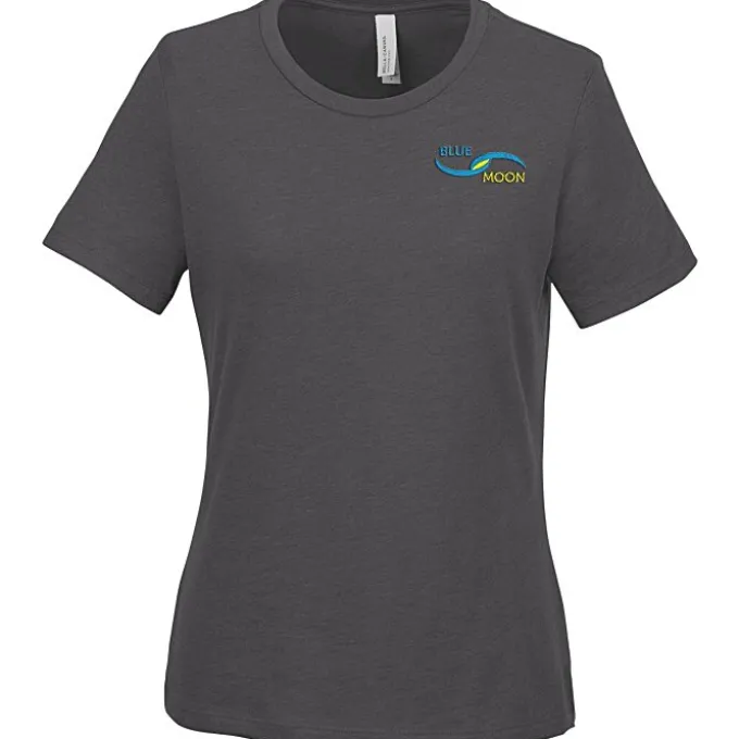 Bella+Canvas Relaxed Crewneck T-Shirt - Ladies' - Heathers - Embroidered