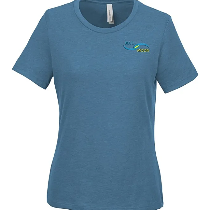 Bella+Canvas Relaxed Crewneck T-Shirt - Ladies' - Heathers - Embroidered