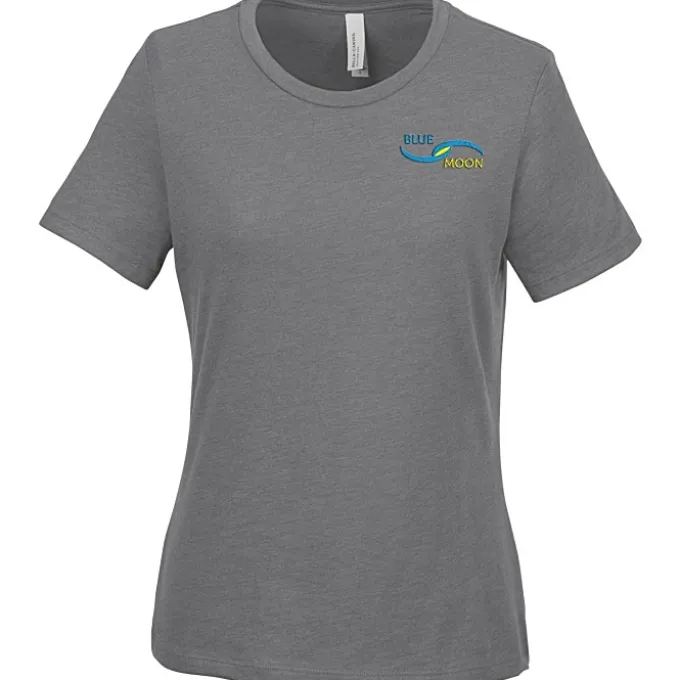 Bella+Canvas Relaxed Crewneck T-Shirt - Ladies' - Heathers - Embroidered
