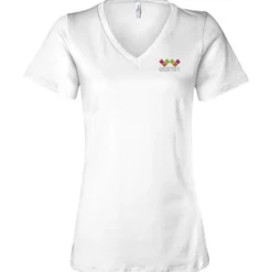 Bella+Canvas Relaxed V-Neck T-Shirt - Ladies’ - Embroidered