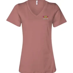 Bella+Canvas Relaxed V-Neck T-Shirt - Ladies’ - Embroidered