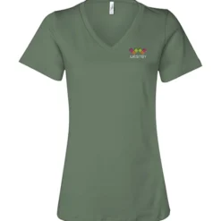 Bella+Canvas Relaxed V-Neck T-Shirt - Ladies’ - Embroidered