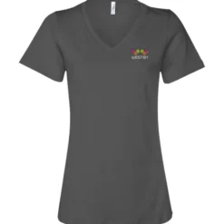 Bella+Canvas Relaxed V-Neck T-Shirt - Ladies’ - Embroidered