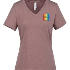 Bella+Canvas Relaxed V-Neck T-Shirt - Ladies' - Heathers - Embroidered