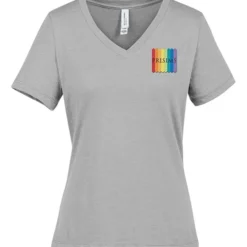 Bella+Canvas Relaxed V-Neck T-Shirt - Ladies' - Heathers - Embroidered
