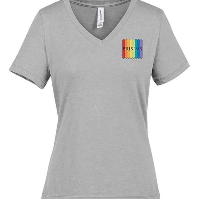 Bella+Canvas Relaxed V-Neck T-Shirt - Ladies' - Heathers - Embroidered