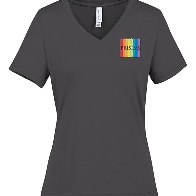 Bella+Canvas Relaxed V-Neck T-Shirt - Ladies' - Heathers - Embroidered