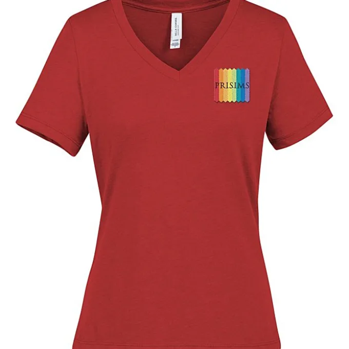 Bella+Canvas Relaxed V-Neck T-Shirt - Ladies' - Heathers - Embroidered