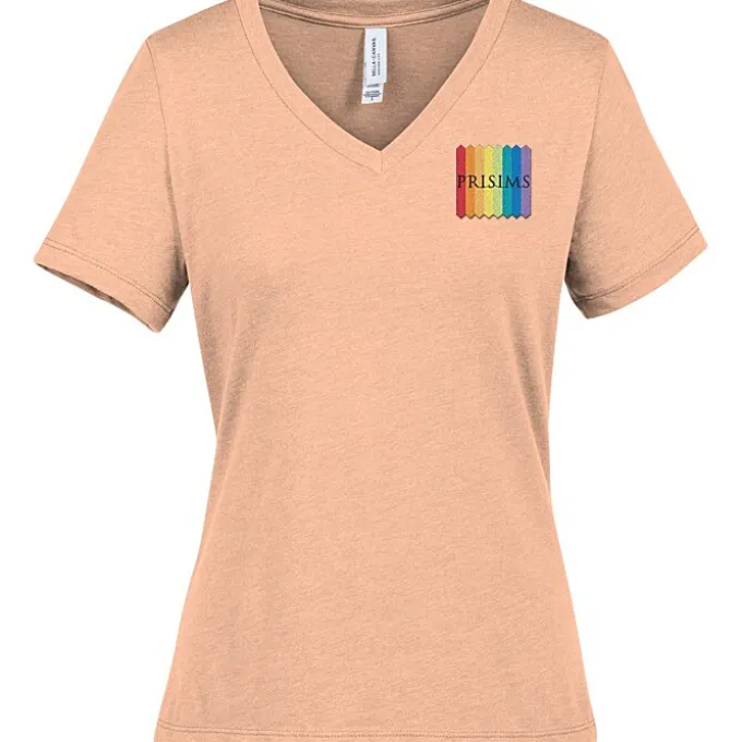 Bella+Canvas Relaxed V-Neck T-Shirt - Ladies' - Heathers - Embroidered