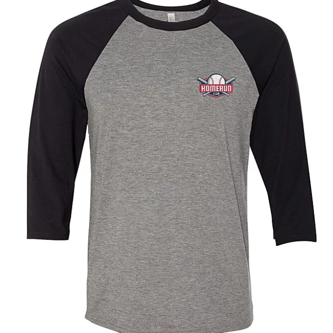 Bella+Canvas 3/4 Sleeve Baseball Tee - Embroidered