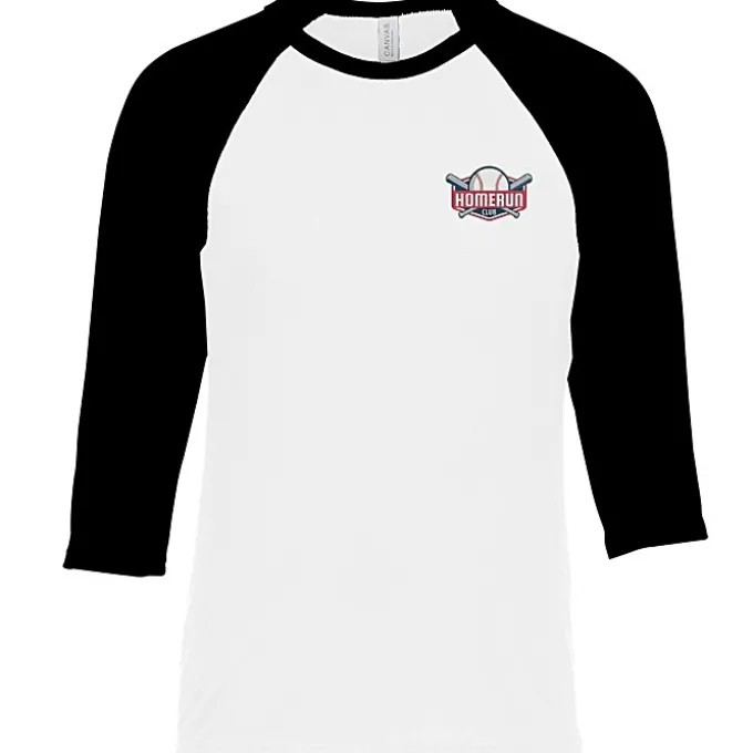 Bella+Canvas 3/4 Sleeve Baseball Tee - Embroidered