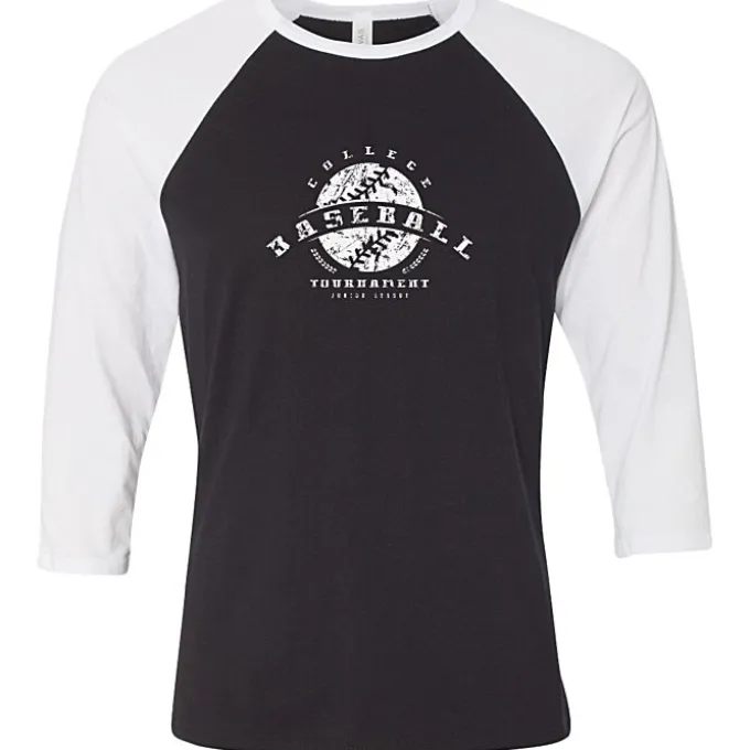 Bella+Canvas 3/4 Sleeve Baseball Tee - Screen