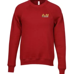 Bella+Canvas Solid Sponge Fleece Raglan Crewneck - Embroidered