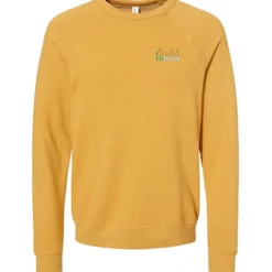 Bella+Canvas Solid Sponge Fleece Raglan Crewneck - Embroidered