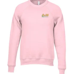 Bella+Canvas Solid Sponge Fleece Raglan Crewneck - Embroidered
