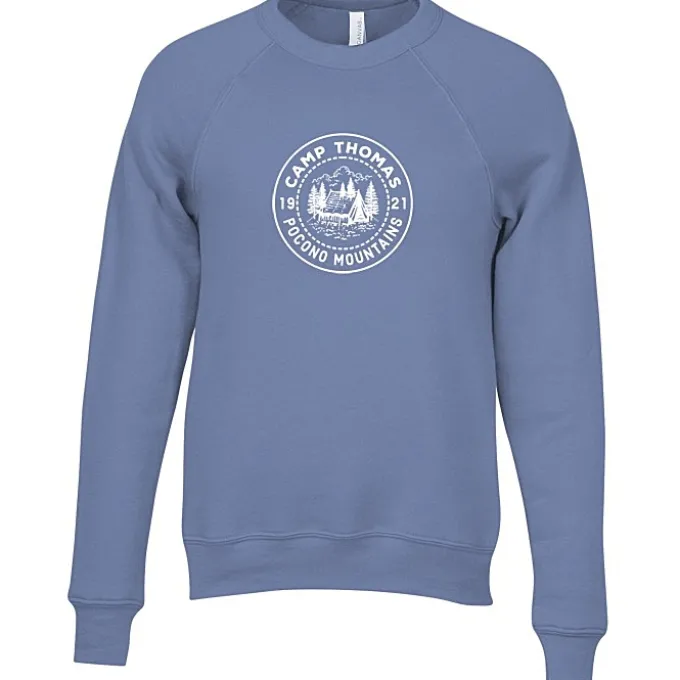 Bella+Canvas Solid Sponge Fleece Raglan Crewneck - Screen