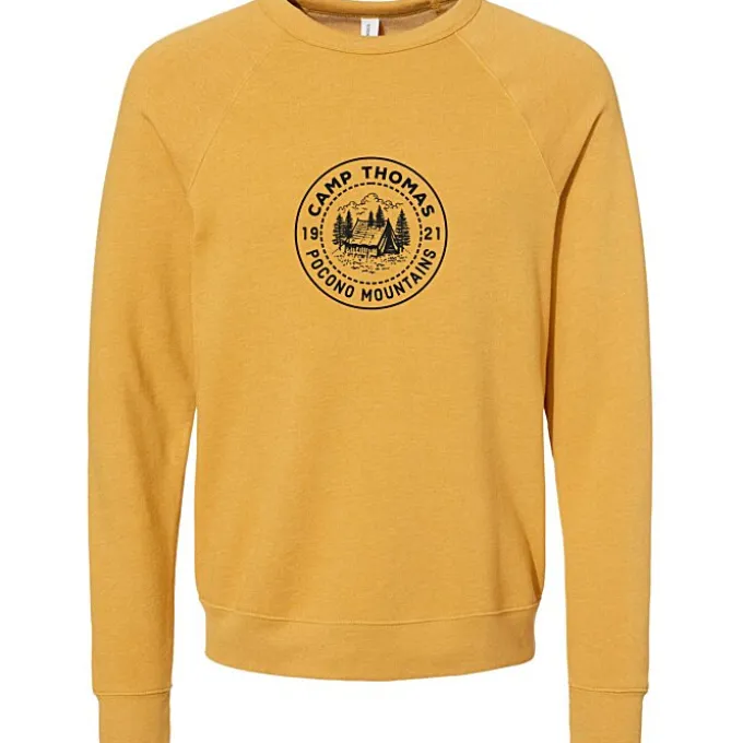 Bella+Canvas Solid Sponge Fleece Raglan Crewneck - Screen