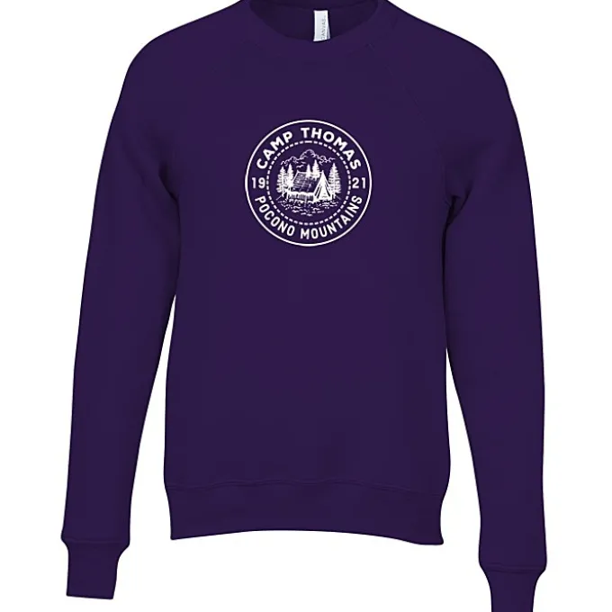 Bella+Canvas Solid Sponge Fleece Raglan Crewneck - Screen