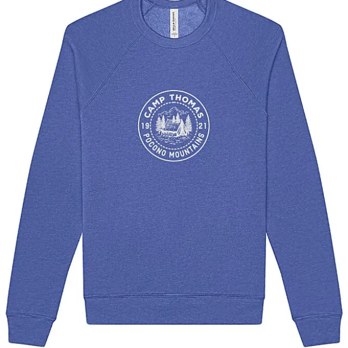 Bella+Canvas Solid Sponge Fleece Raglan Crewneck - Screen