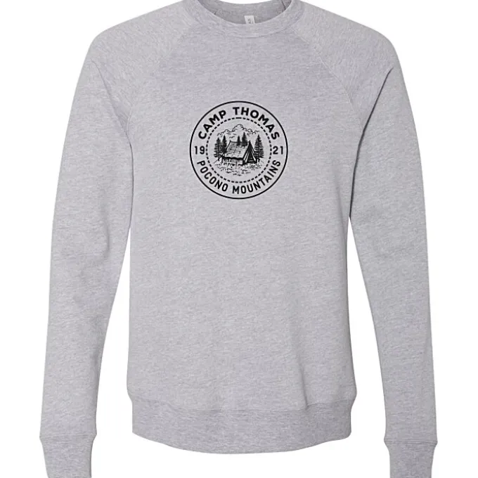 Bella+Canvas Solid Sponge Fleece Raglan Crewneck - Screen