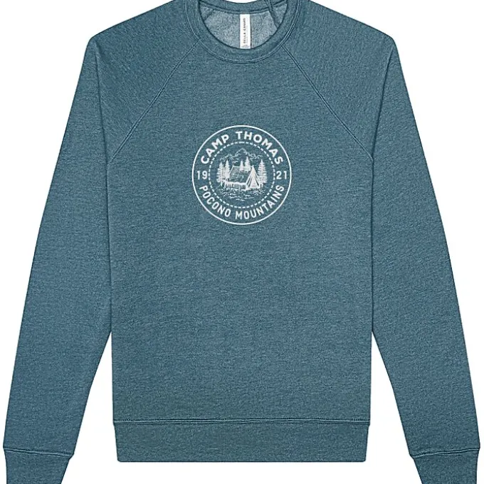 Bella+Canvas Solid Sponge Fleece Raglan Crewneck - Screen