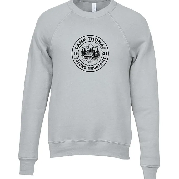 Bella+Canvas Solid Sponge Fleece Raglan Crewneck - Screen