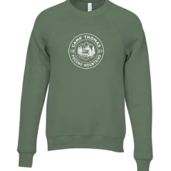 Bella+Canvas Solid Sponge Fleece Raglan Crewneck - Screen