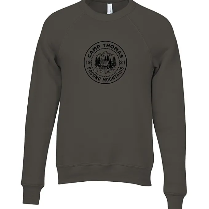 Bella+Canvas Solid Sponge Fleece Raglan Crewneck - Screen