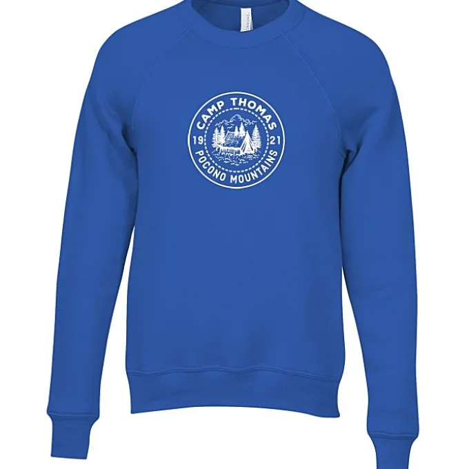 Bella+Canvas Solid Sponge Fleece Raglan Crewneck - Screen