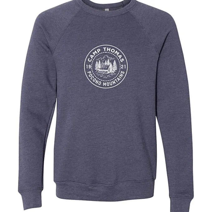 Bella+Canvas Solid Sponge Fleece Raglan Crewneck - Screen