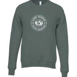 Bella+Canvas Solid Sponge Fleece Raglan Crewneck - Screen