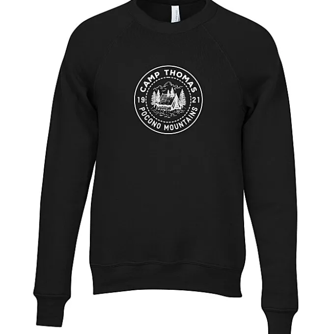 Bella+Canvas Solid Sponge Fleece Raglan Crewneck - Screen