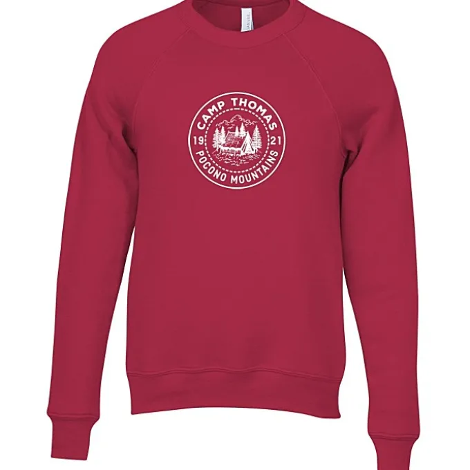 Bella+Canvas Solid Sponge Fleece Raglan Crewneck - Screen