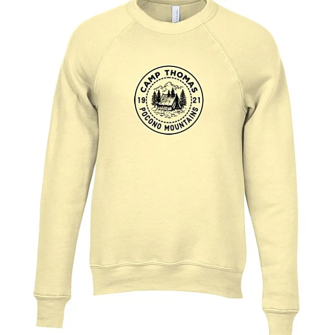Bella+Canvas Solid Sponge Fleece Raglan Crewneck - Screen